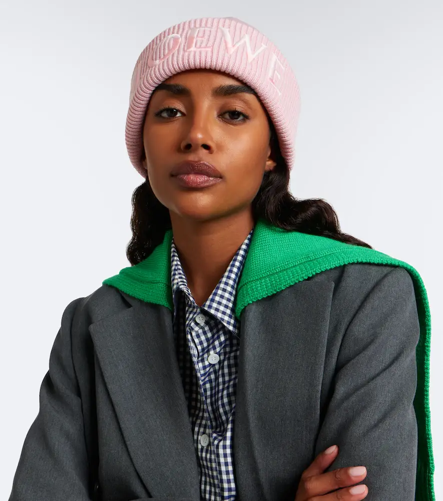 Loewe Embroidered ribbed-knit wool beanie | Thumbnail 4 Loewe Embroidered ribbed-knit wool beanie | Thumbnail 4