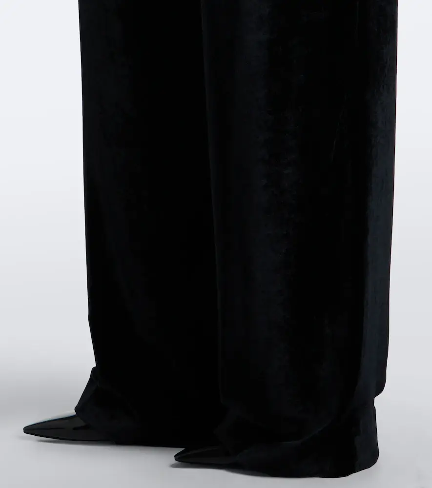Stella McCartney Pleated velvet wide-leg pants | Thumbnail 2 Stella McCartney Pleated velvet wide-leg pants | Thumbnail 2