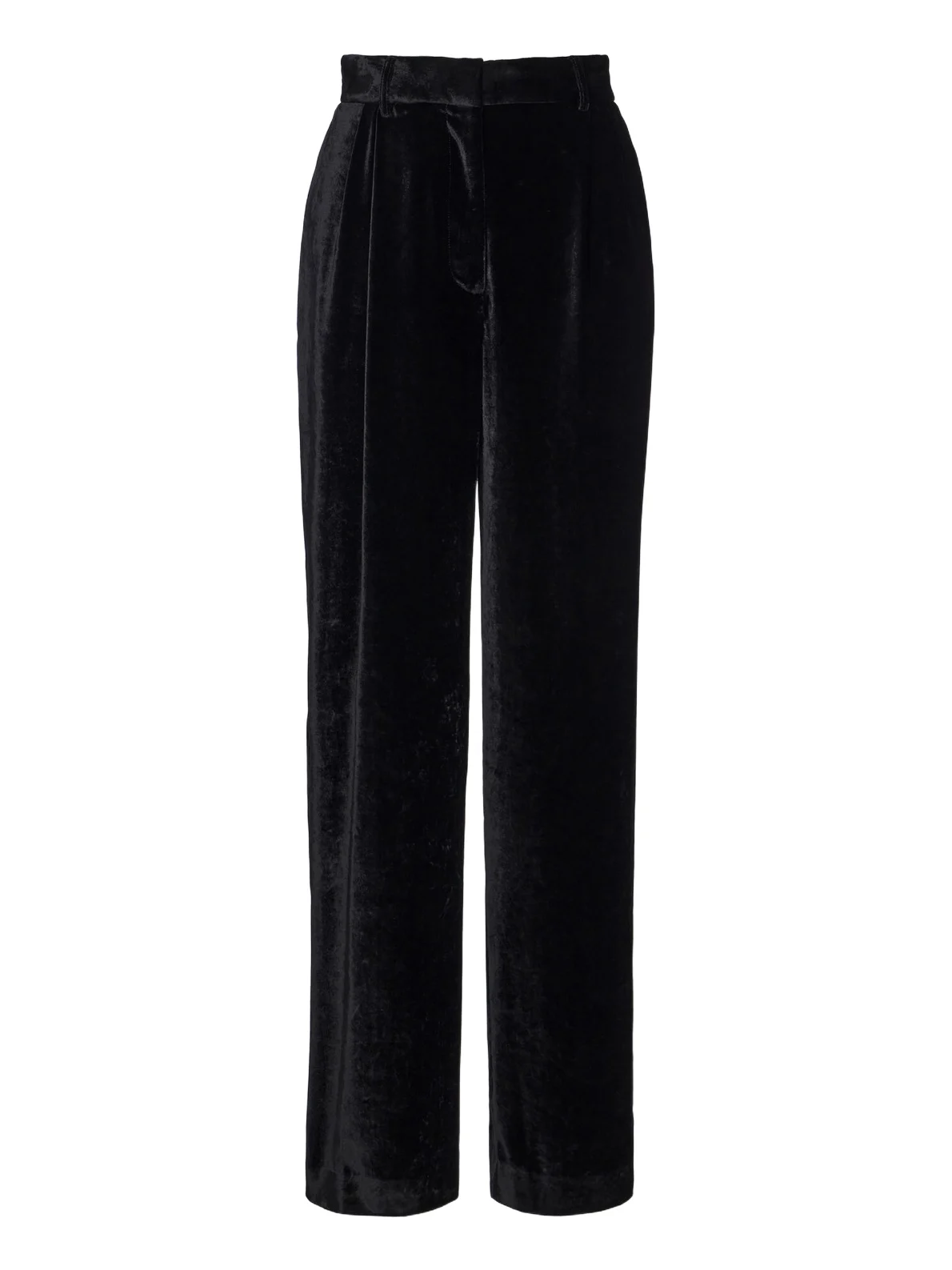 Stella McCartney Pleated velvet wide-leg pants