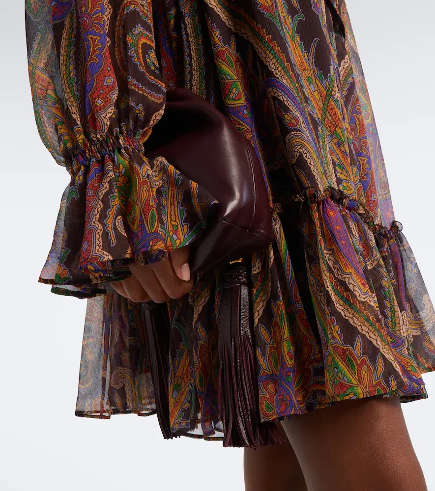 Etro Paisley tie-neck silk chiffon minidress | Thumbnail 4 Etro Paisley tie-neck silk chiffon minidress | Thumbnail 4