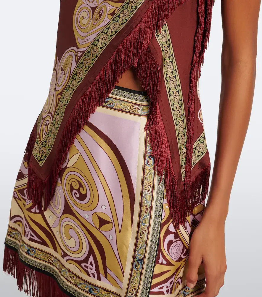 La DoubleJ Fringed printed silk twill scarf top | Thumbnail 3 La DoubleJ Fringed printed silk twill scarf top | Thumbnail 3