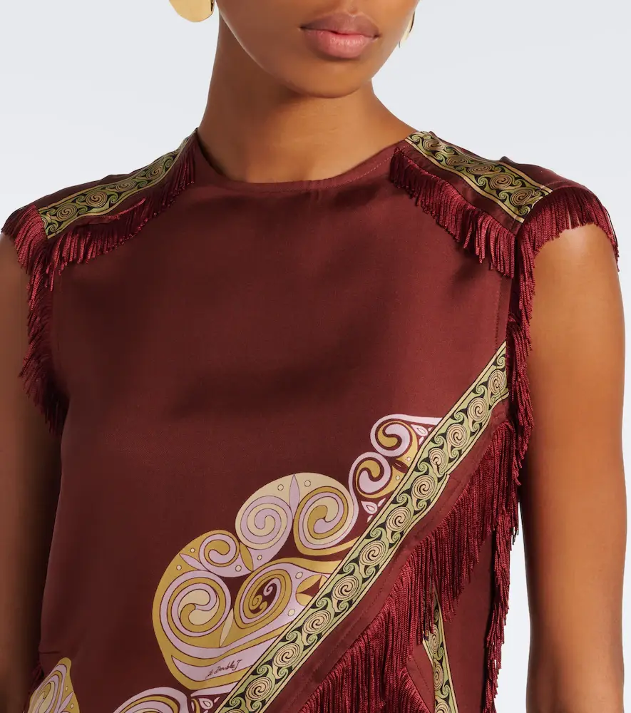 La DoubleJ Fringed printed silk twill scarf top | Thumbnail 5 La DoubleJ Fringed printed silk twill scarf top | Thumbnail 5