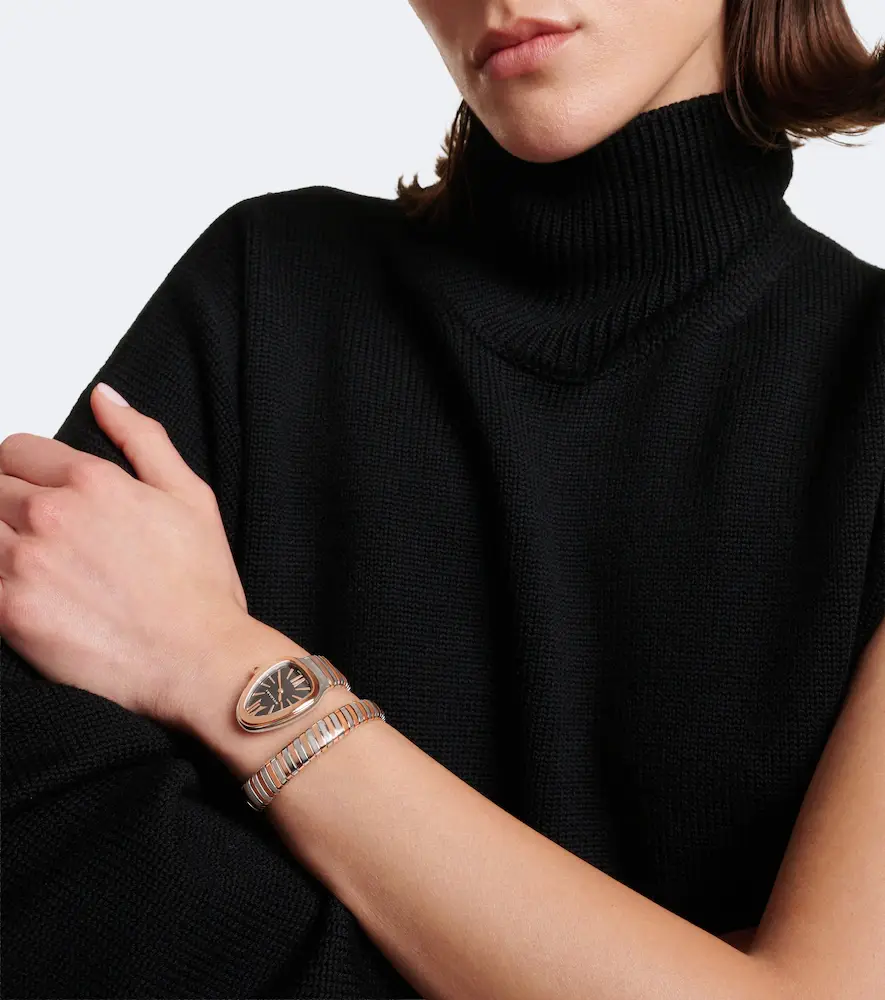BVLGARI Serpenti Tubogas 18kt rose gold and stainless steel watch | Thumbnail 4