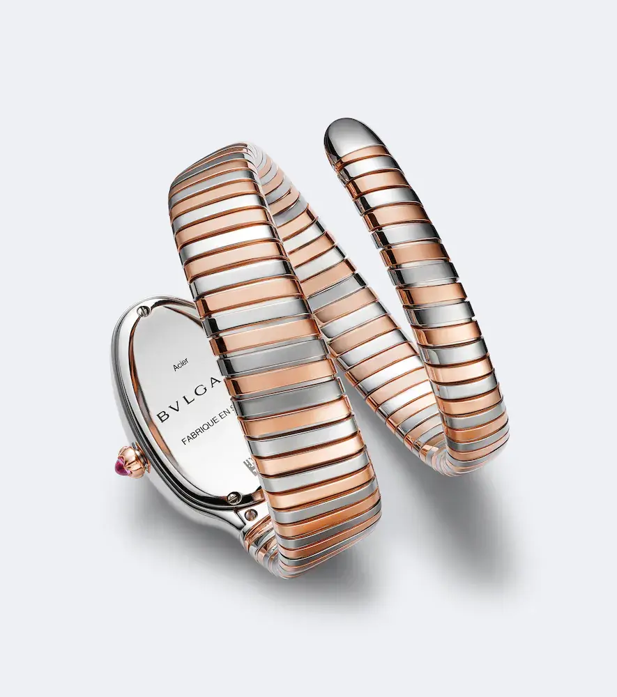 BVLGARI Serpenti Tubogas 18kt rose gold and stainless steel watch | Thumbnail 5