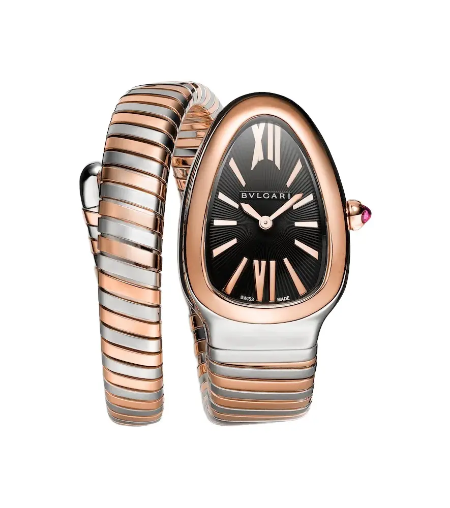 BVLGARI Serpenti Tubogas 18kt rose gold and stainless steel watch
