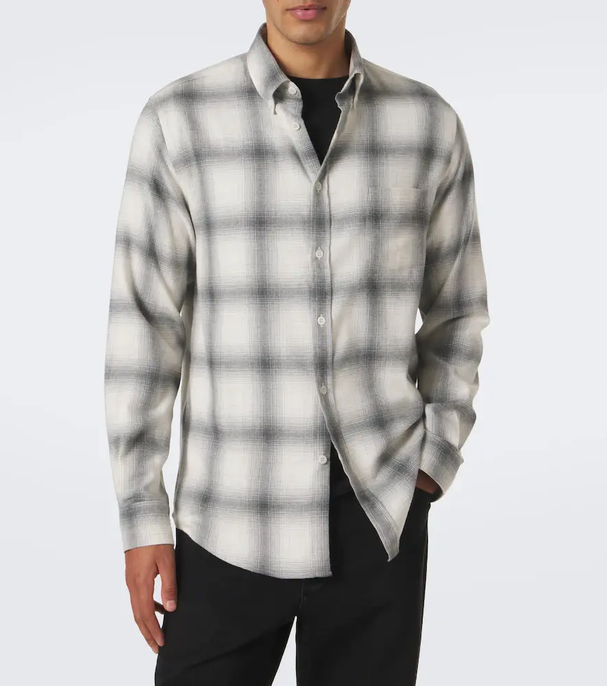 Sunspel Checked cotton flannel shirt | Thumbnail 2 Sunspel Checked cotton flannel shirt | Thumbnail 2