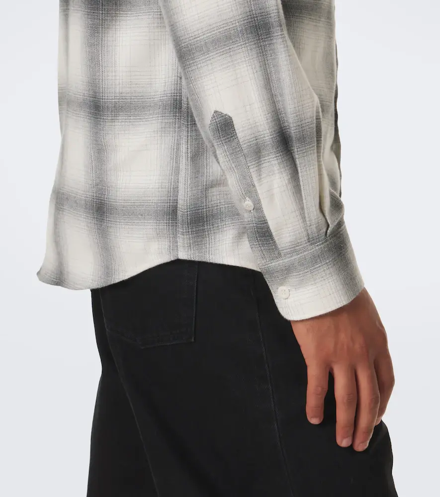 Sunspel Checked cotton flannel shirt | Thumbnail 5 Sunspel Checked cotton flannel shirt | Thumbnail 5