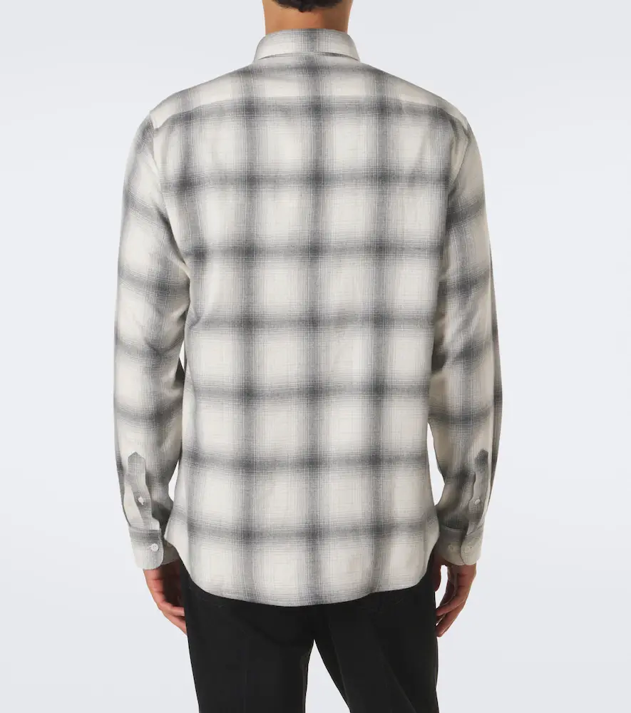 Sunspel Checked cotton flannel shirt | Thumbnail 6 Sunspel Checked cotton flannel shirt | Thumbnail 6
