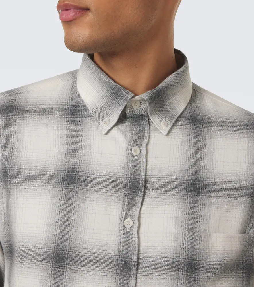 Sunspel Checked cotton flannel shirt | Thumbnail 7 Sunspel Checked cotton flannel shirt | Thumbnail 7