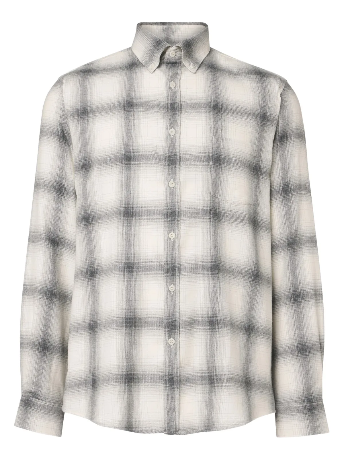 Sunspel Checked cotton flannel shirt