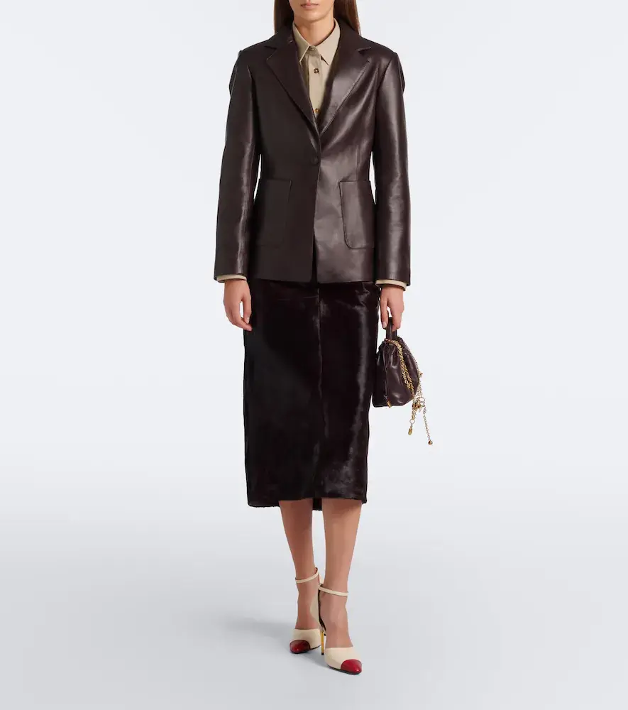 Joseph Glenview leather blazer | Thumbnail 5