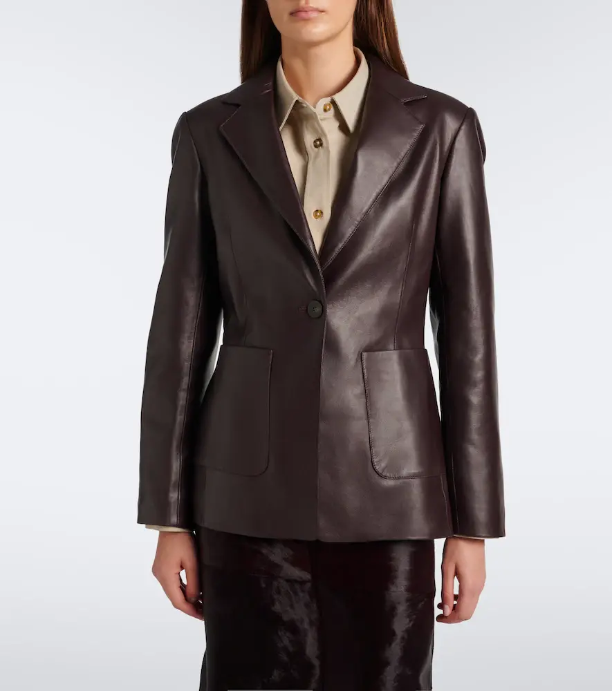 Joseph Glenview leather blazer | Thumbnail 6