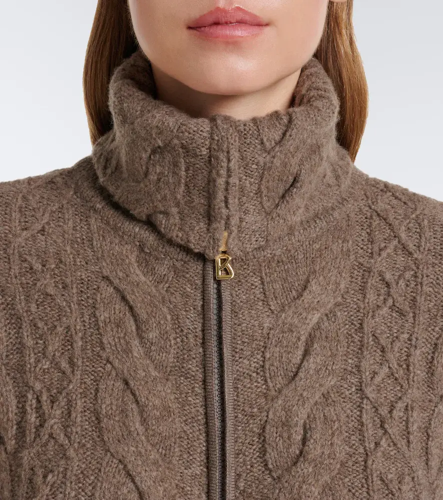 Bogner Lotta cable-knit wool-blend zip-up sweater | Thumbnail 3 Bogner Lotta cable-knit wool-blend zip-up sweater | Thumbnail 3