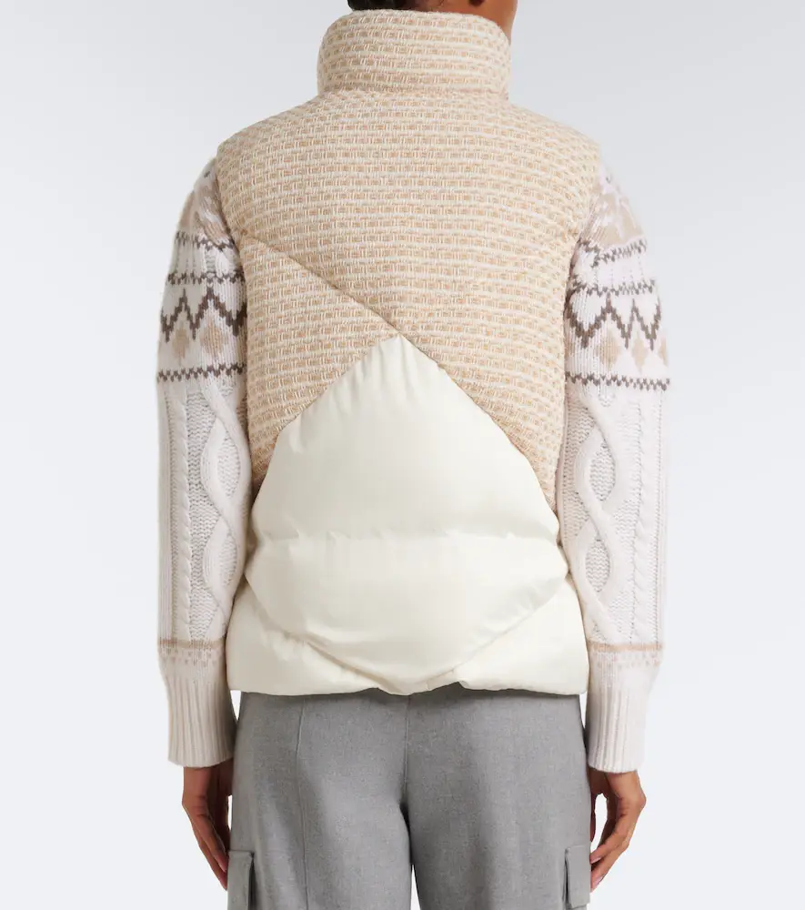 Bogner Netty tweed-trimmed down vest | Thumbnail 5
