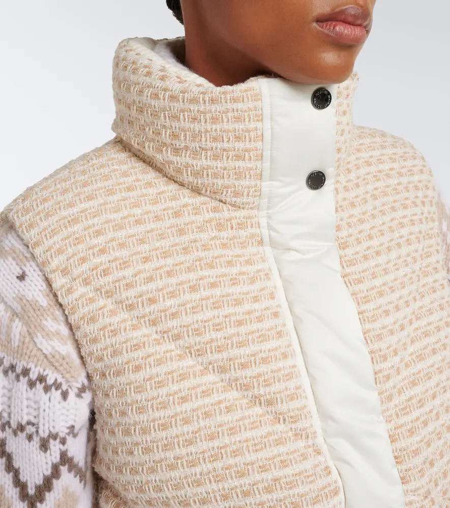 Bogner Netty tweed-trimmed down vest | Thumbnail 6
