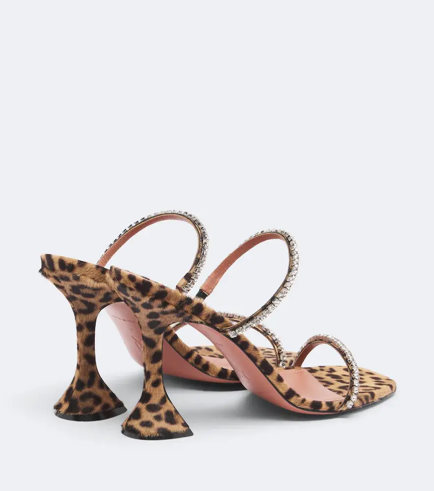 Amina Muaddi Gilda embellished calf hair mules | Thumbnail 2 Amina Muaddi Gilda embellished calf hair mules | Thumbnail 2