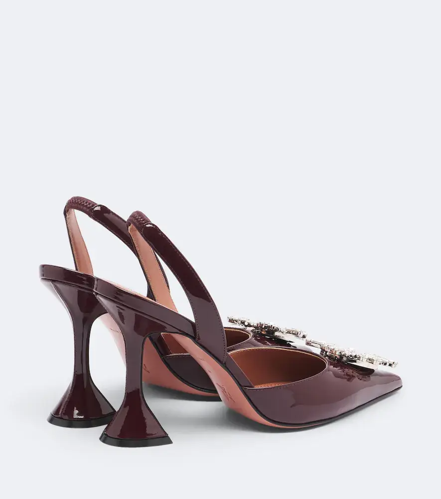 Amina Muaddi Begum patent leather slingback pumps | Thumbnail 2 Amina Muaddi Begum patent leather slingback pumps | Thumbnail 2
