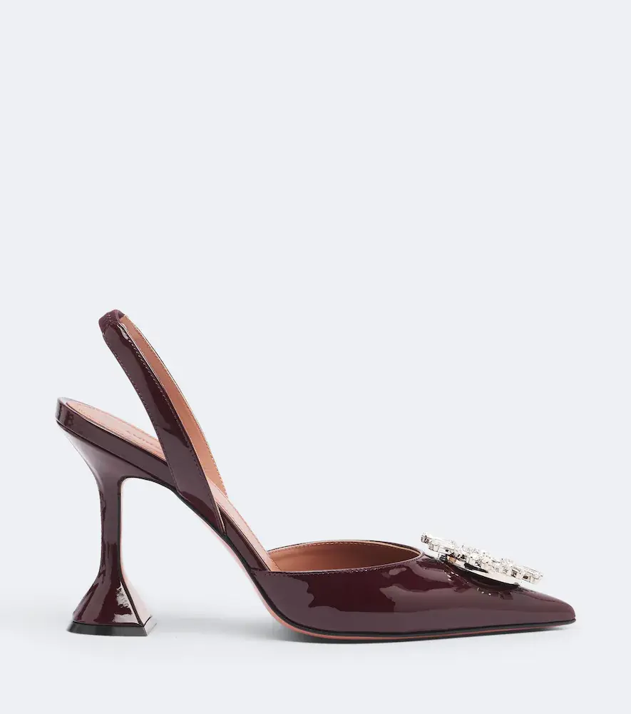 Amina Muaddi Begum patent leather slingback pumps | Thumbnail 3 Amina Muaddi Begum patent leather slingback pumps | Thumbnail 3