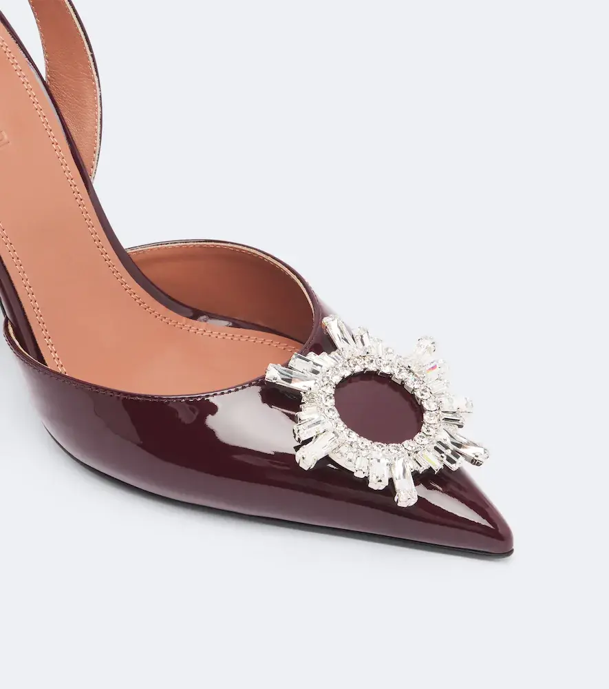 Amina Muaddi Begum patent leather slingback pumps | Thumbnail 4 Amina Muaddi Begum patent leather slingback pumps | Thumbnail 4