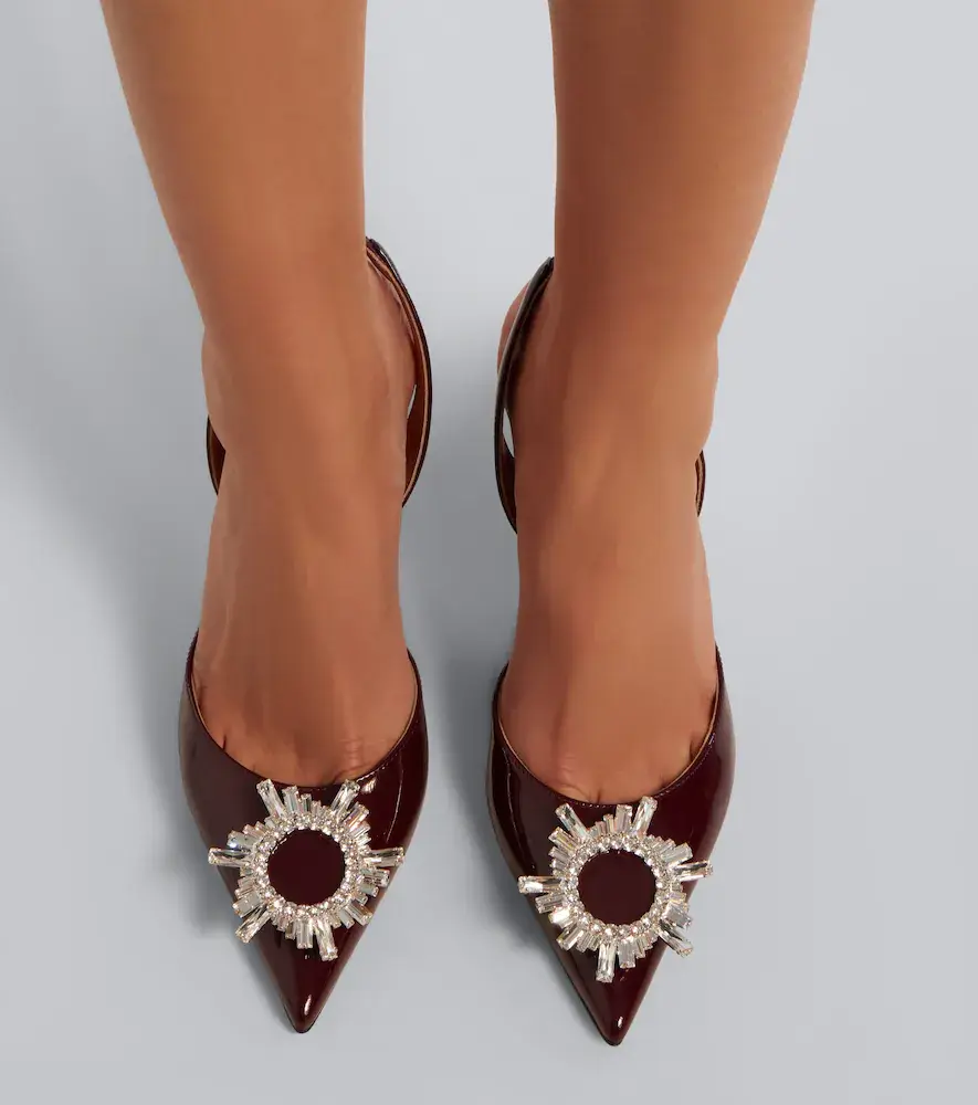 Amina Muaddi Begum patent leather slingback pumps | Thumbnail 6 Amina Muaddi Begum patent leather slingback pumps | Thumbnail 6
