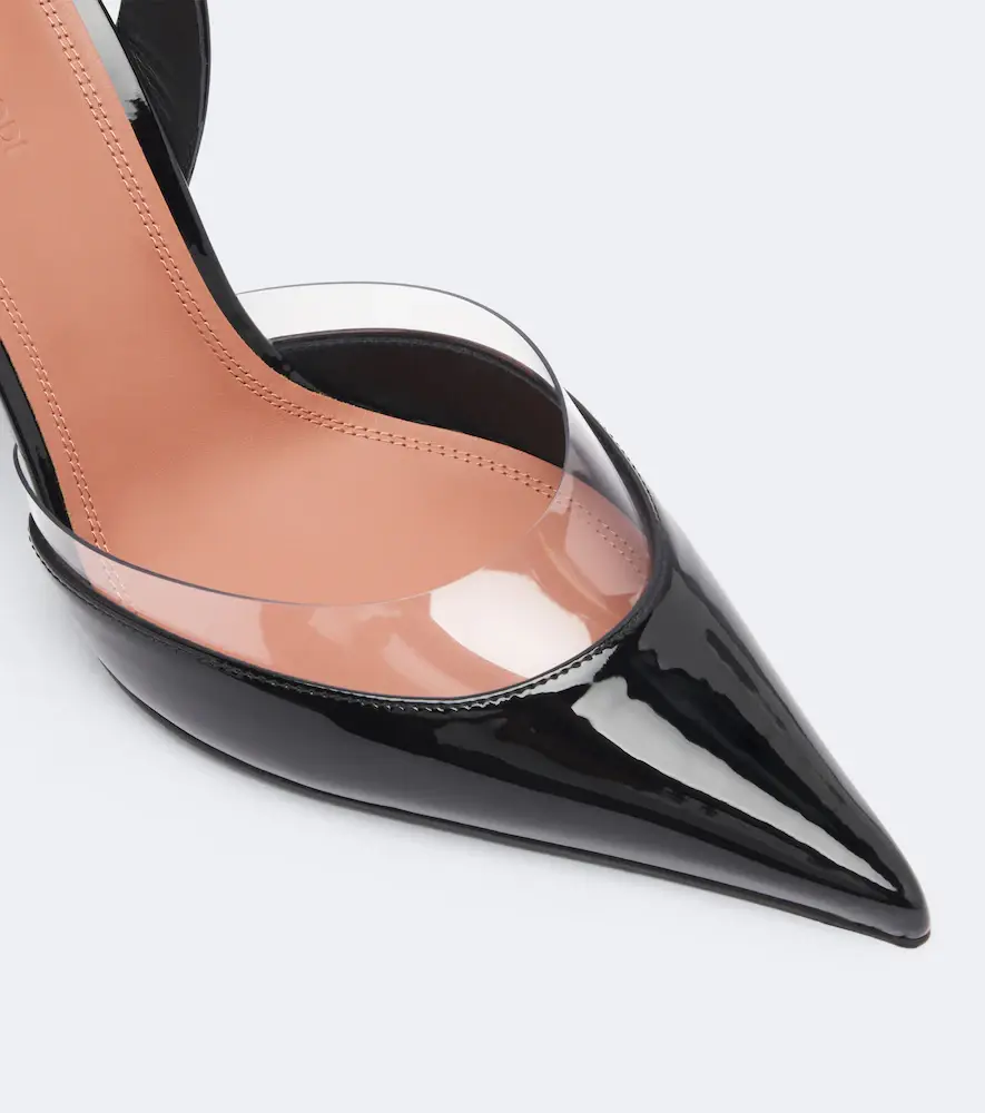 Amina Muaddi Lara patent leather slingback pumps | Thumbnail 2 Amina Muaddi Lara patent leather slingback pumps | Thumbnail 2