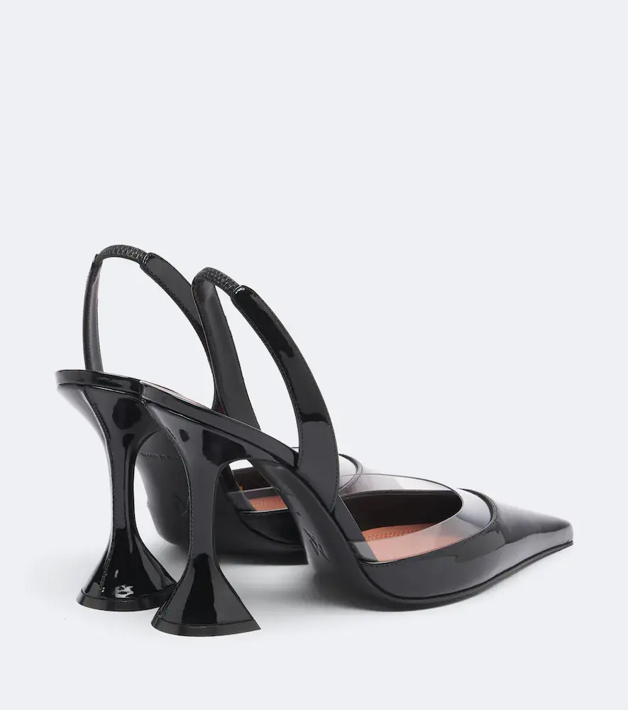 Amina Muaddi Lara patent leather slingback pumps | Thumbnail 3 Amina Muaddi Lara patent leather slingback pumps | Thumbnail 3
