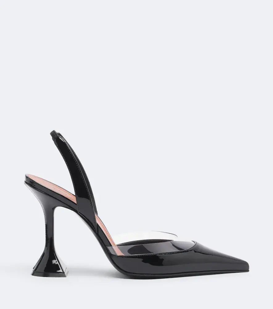 Amina Muaddi Lara patent leather slingback pumps | Thumbnail 4 Amina Muaddi Lara patent leather slingback pumps | Thumbnail 4