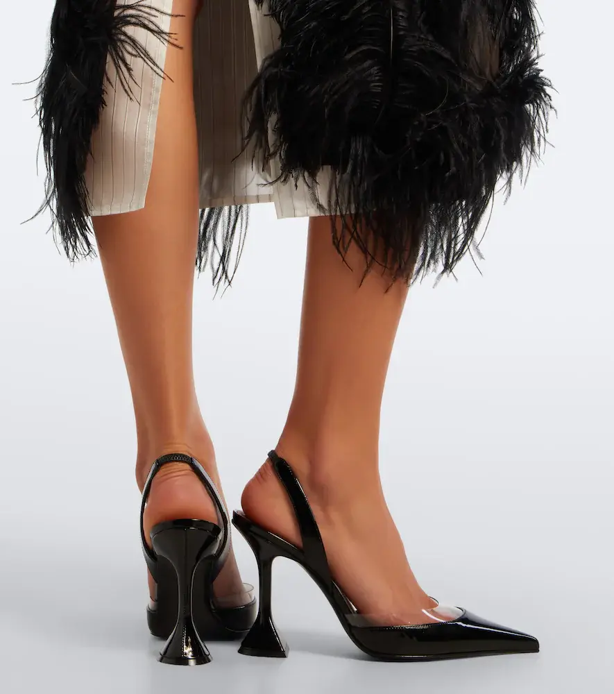 Amina Muaddi Lara patent leather slingback pumps | Thumbnail 6 Amina Muaddi Lara patent leather slingback pumps | Thumbnail 6