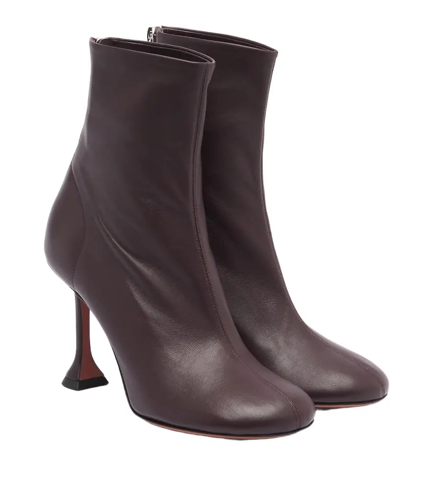 Amina Muaddi Iris leather ankle boots