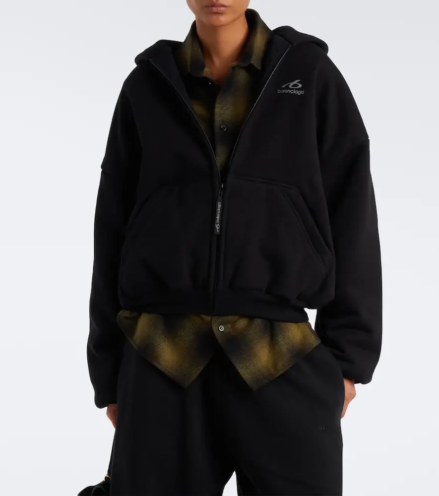 Balenciaga Logo padded cotton zip-up ski hoodie | Thumbnail 3 Balenciaga Logo padded cotton zip-up ski hoodie | Thumbnail 3