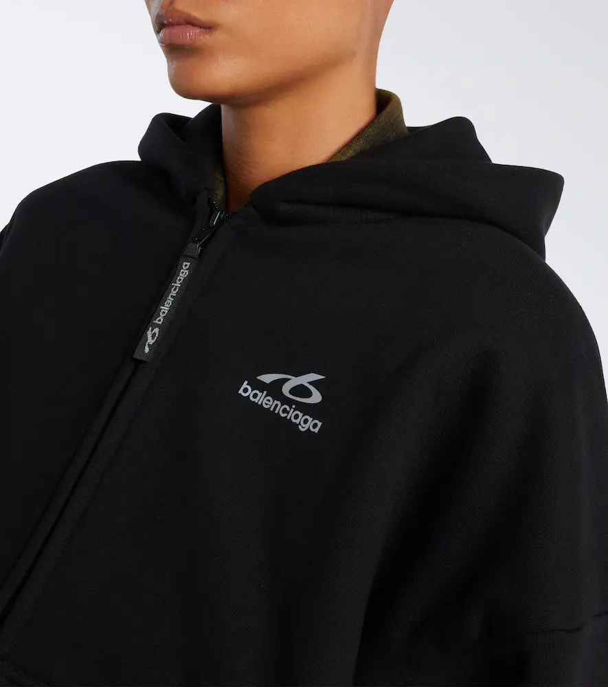 Balenciaga Logo padded cotton zip-up ski hoodie | Thumbnail 6 Balenciaga Logo padded cotton zip-up ski hoodie | Thumbnail 6