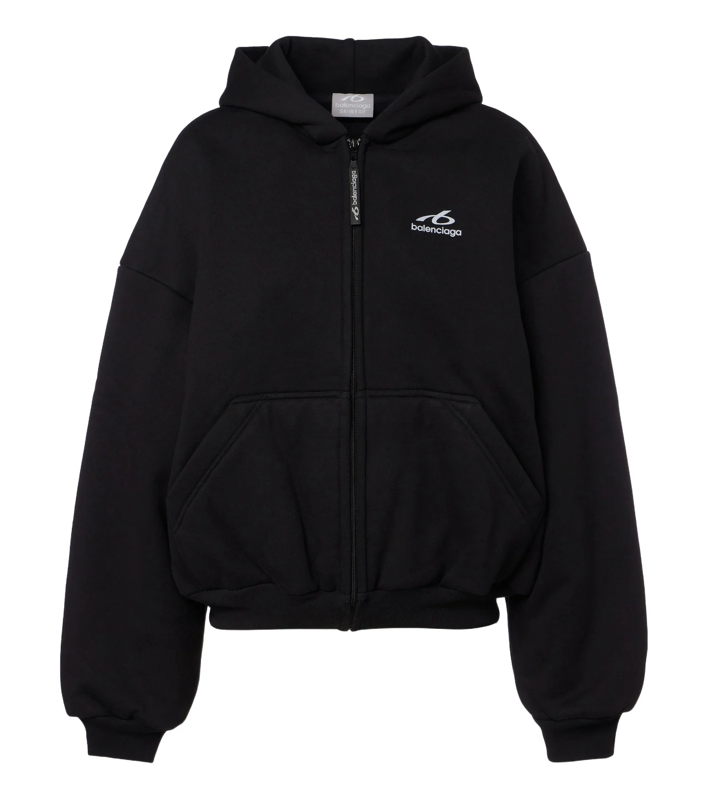 Logo padded cotton zip-up ski hoodie Logo padded cotton zip-up ski hoodie