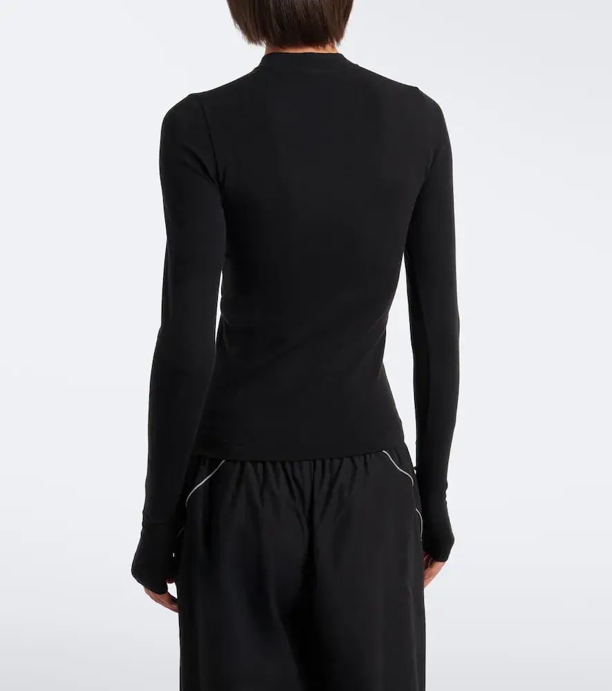 Balenciaga Logo cotton-blend jersey T-shirt | Thumbnail 3 Balenciaga Logo cotton-blend jersey T-shirt | Thumbnail 3
