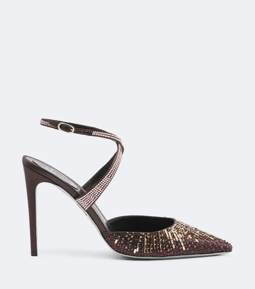 René Caovilla Swarovski-embellished satin pumps | Thumbnail 2 René Caovilla Swarovski-embellished satin pumps | Thumbnail 2