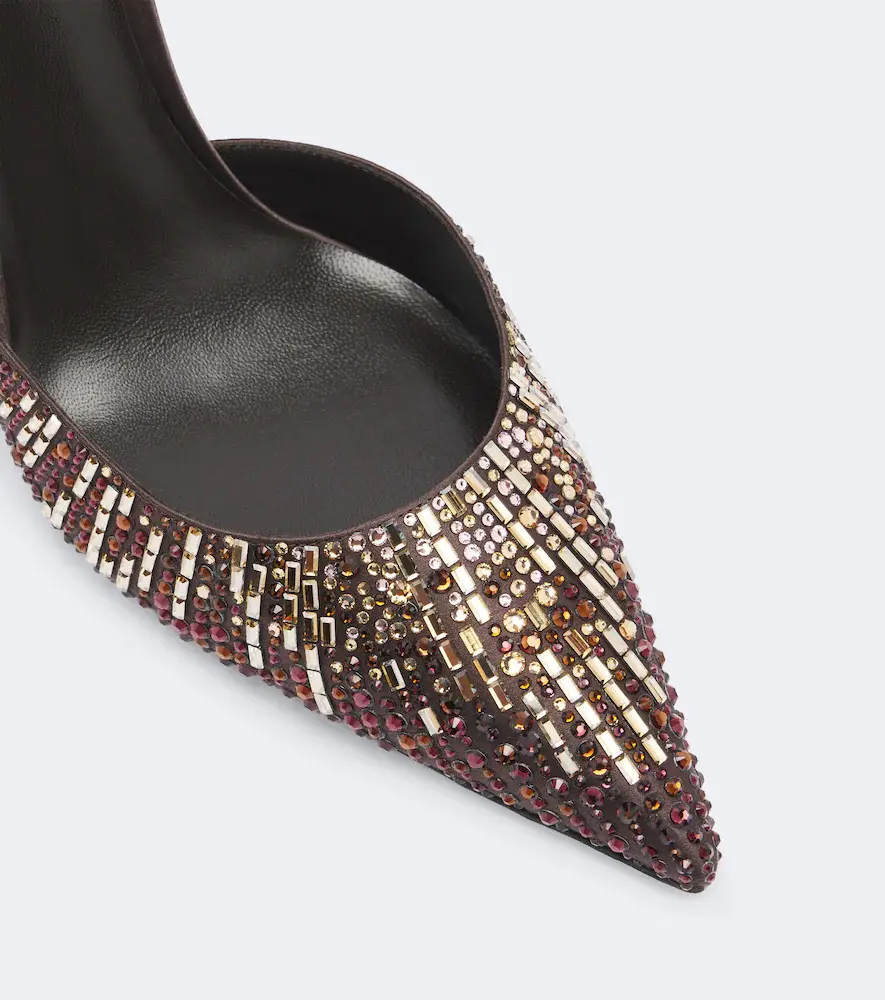 René Caovilla Swarovski-embellished satin pumps | Thumbnail 3 René Caovilla Swarovski-embellished satin pumps | Thumbnail 3