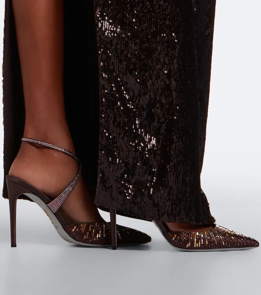 René Caovilla Swarovski-embellished satin pumps | Thumbnail 6 René Caovilla Swarovski-embellished satin pumps | Thumbnail 6