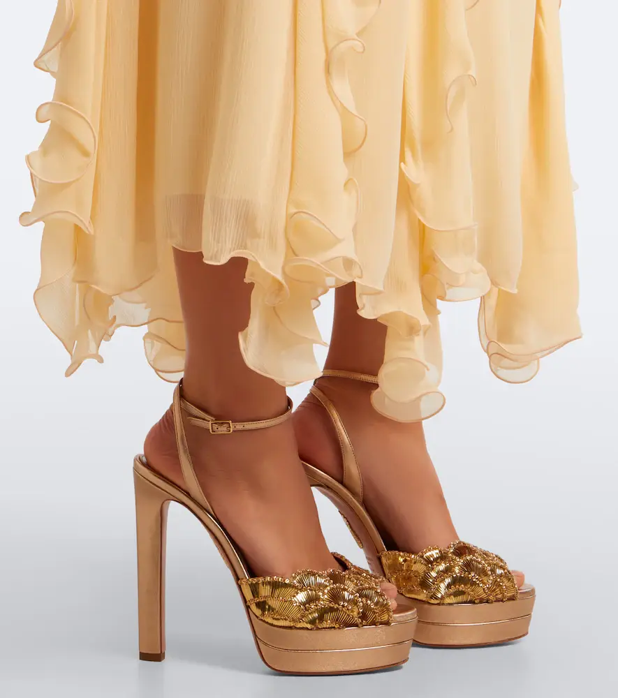Aquazzura Ce Soir metallic leather platform sandals | Thumbnail 6 Aquazzura Ce Soir metallic leather platform sandals | Thumbnail 6