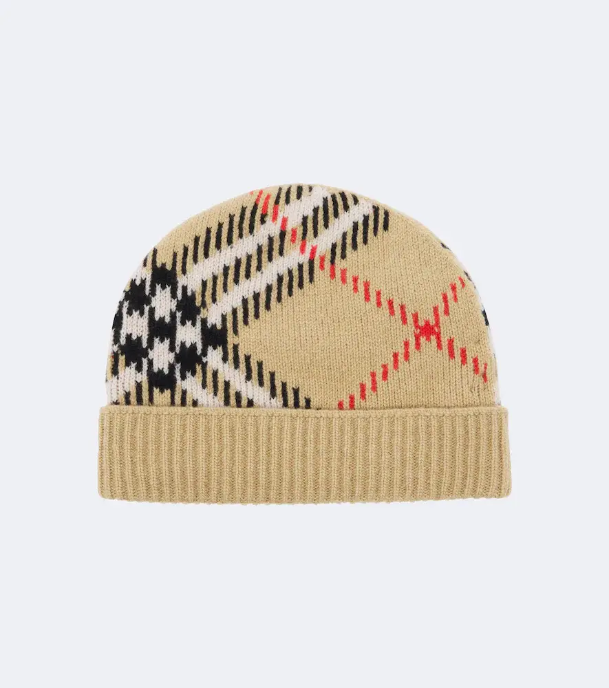 Burberry Check cashmere-blend beanie | Thumbnail 2 Burberry Check cashmere-blend beanie | Thumbnail 2