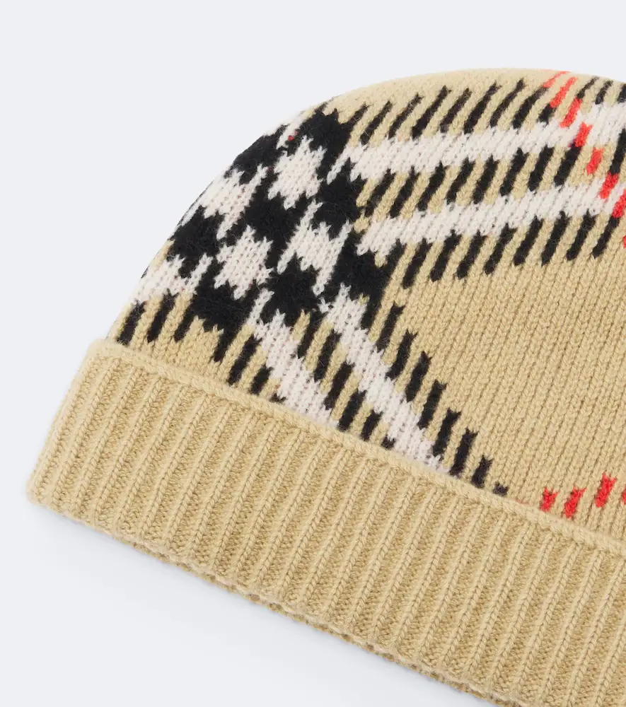 Burberry Check cashmere-blend beanie | Thumbnail 3 Burberry Check cashmere-blend beanie | Thumbnail 3