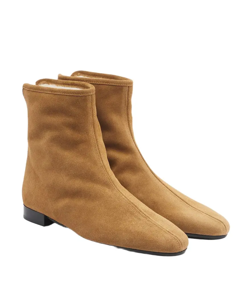 TOTEME Shearling-lined suede ankle boots