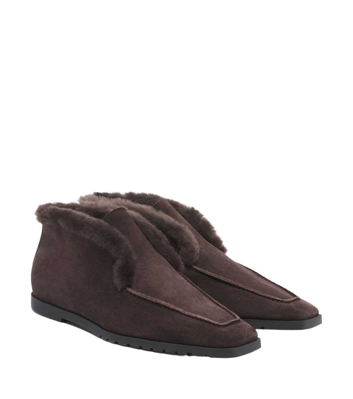 TOTEME Shearling-lined suede ankle boots | Thumbnail 1 TOTEME Shearling-lined suede ankle boots | Thumbnail 1