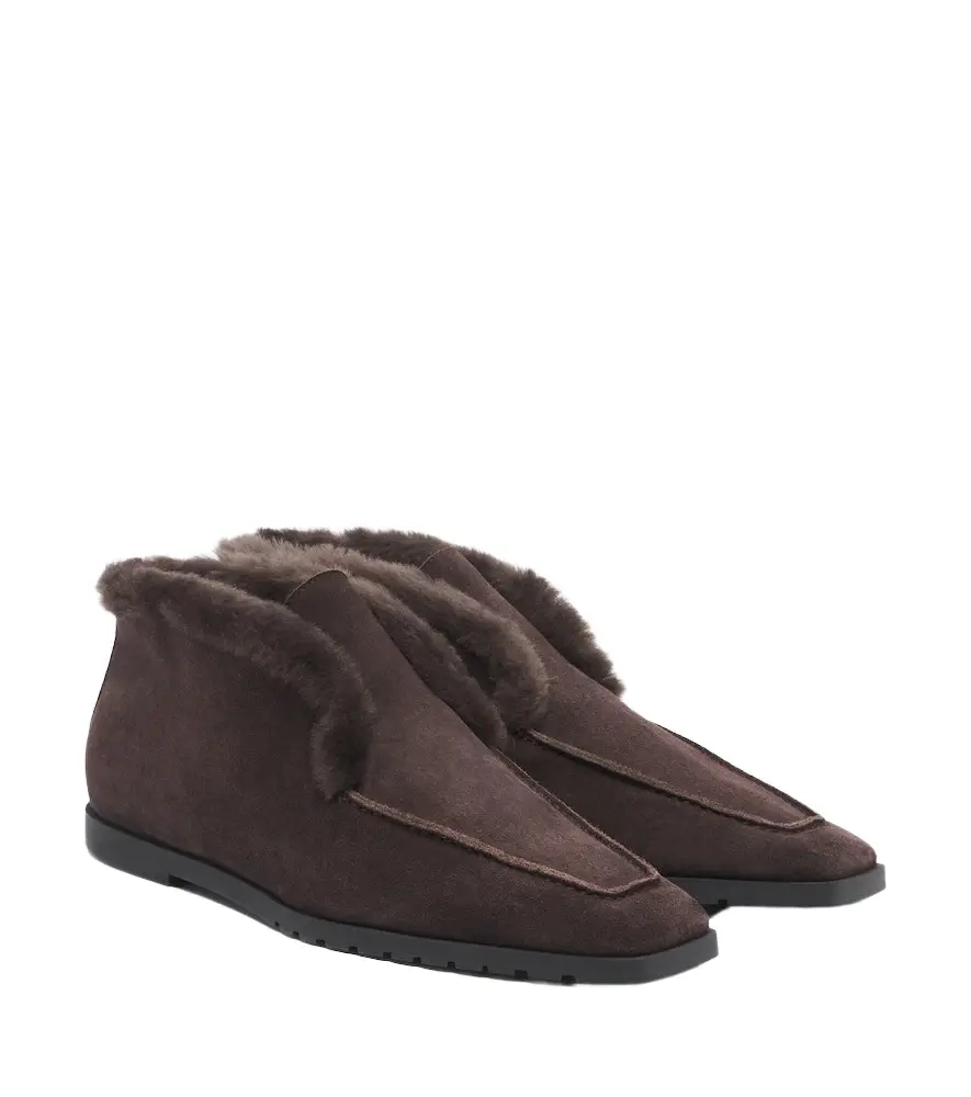 TOTEME Shearling-lined suede ankle boots