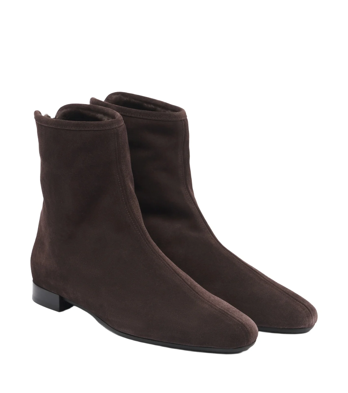 Shearling-lined suede ankle boots Shearling-lined suede ankle boots