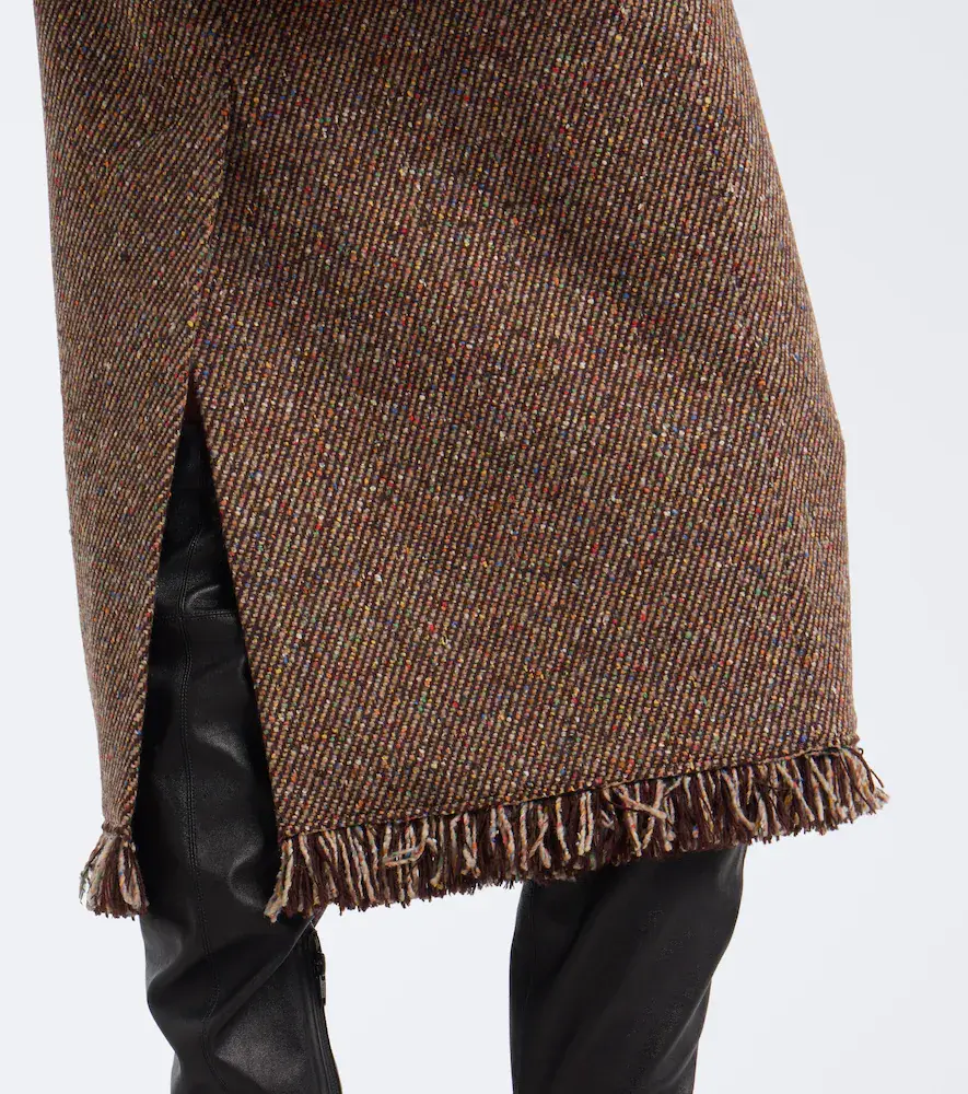 Sacai Fringed peplum tweed midi skirt | Thumbnail 5 Sacai Fringed peplum tweed midi skirt | Thumbnail 5