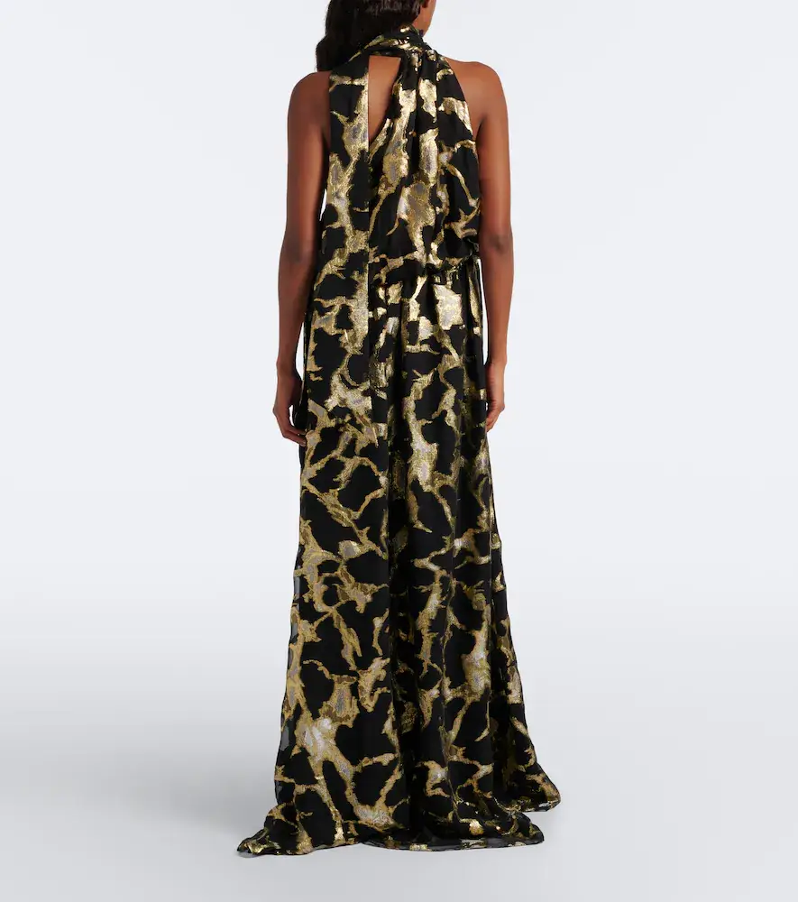 Taller Marmo Kintsugi silk-blend fil coupé gown | Thumbnail 2 Taller Marmo Kintsugi silk-blend fil coupé gown | Thumbnail 2