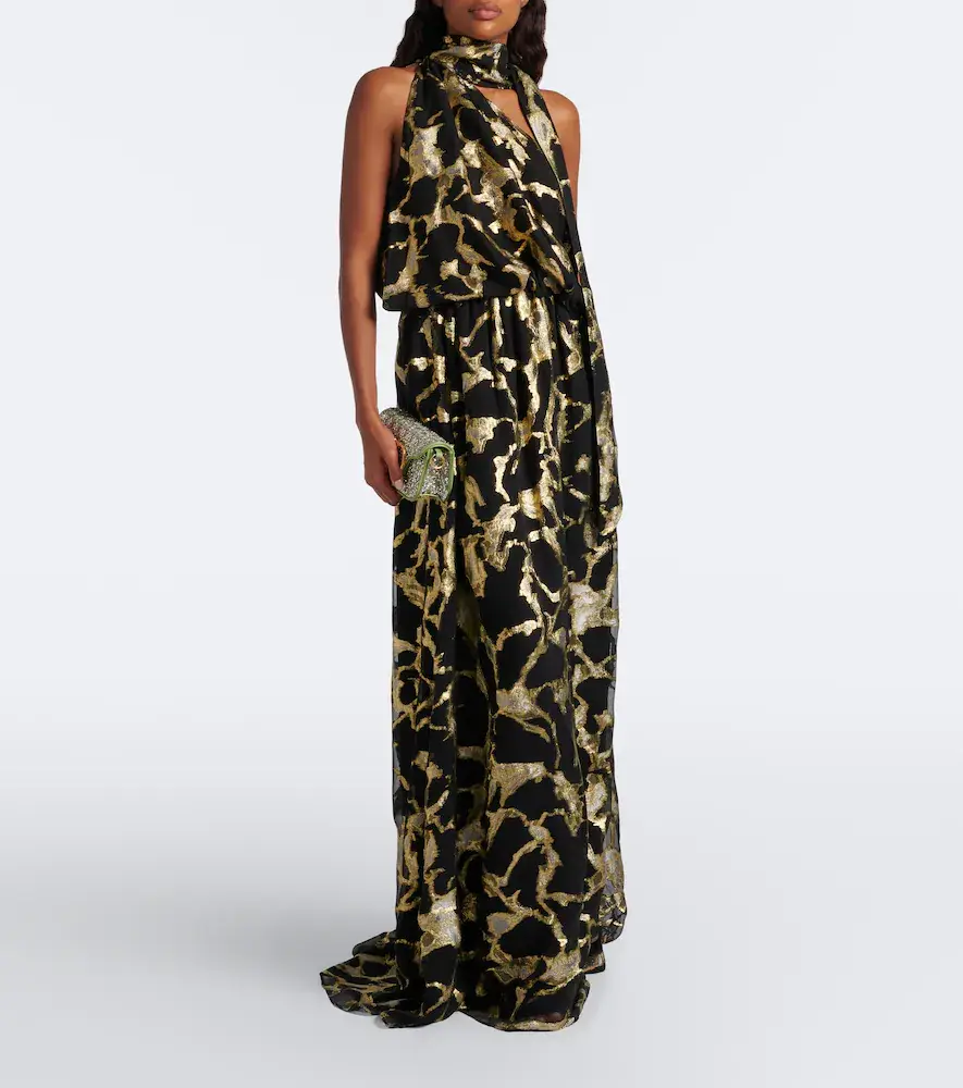 Taller Marmo Kintsugi silk-blend fil coupé gown | Thumbnail 5 Taller Marmo Kintsugi silk-blend fil coupé gown | Thumbnail 5