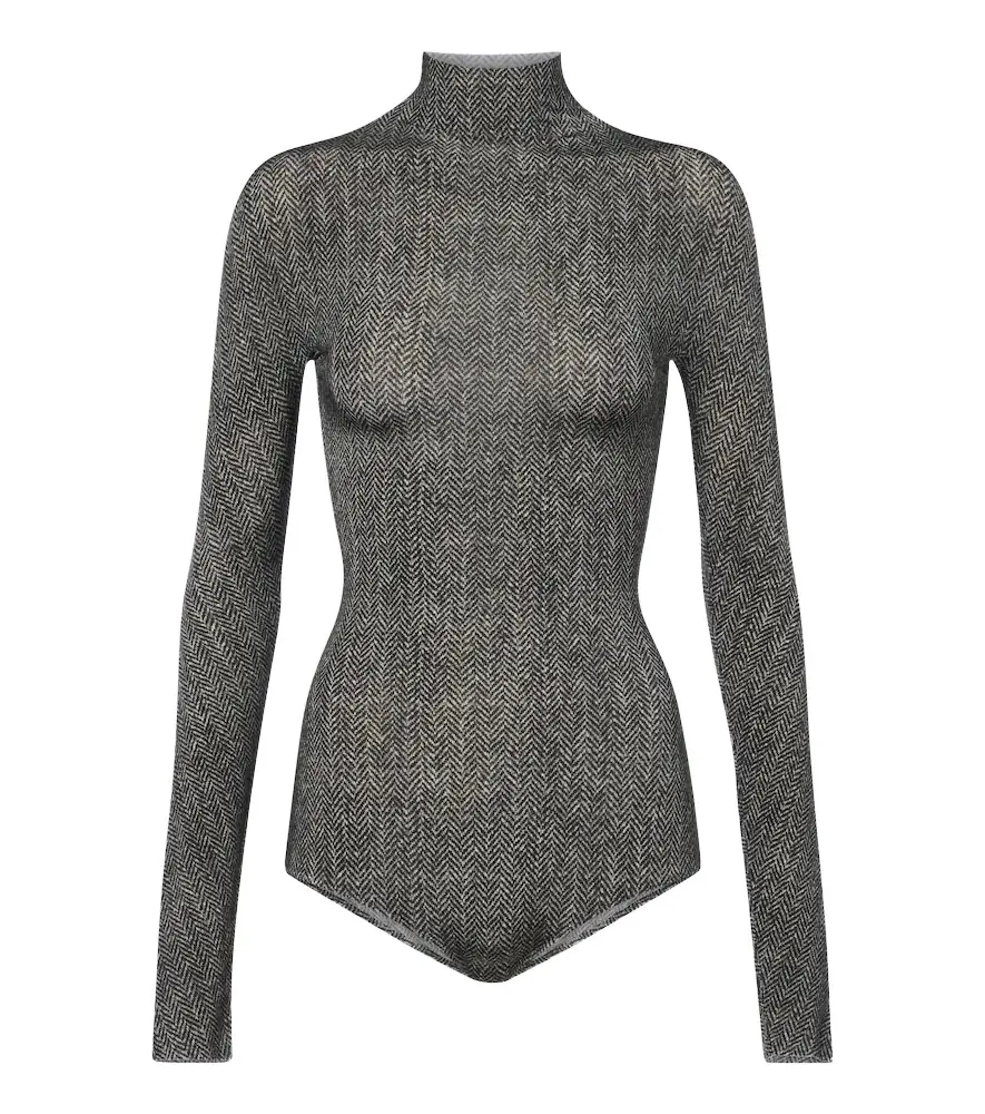 Printed jersey bodysuit