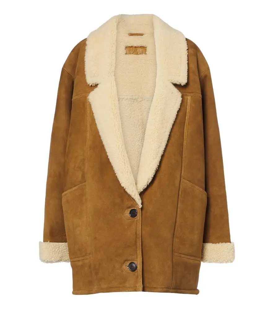 Nili Lotan Noelle shearling-lined suede coat