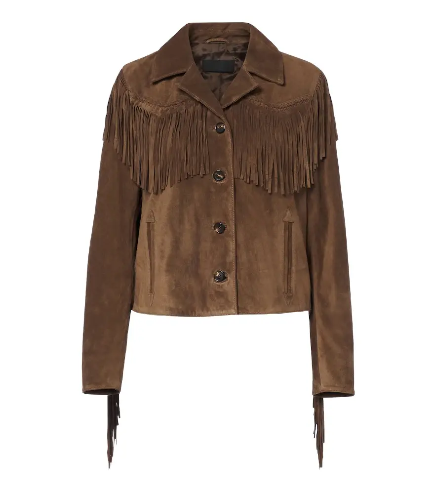 Nili Lotan Eloi fringed suede jacket