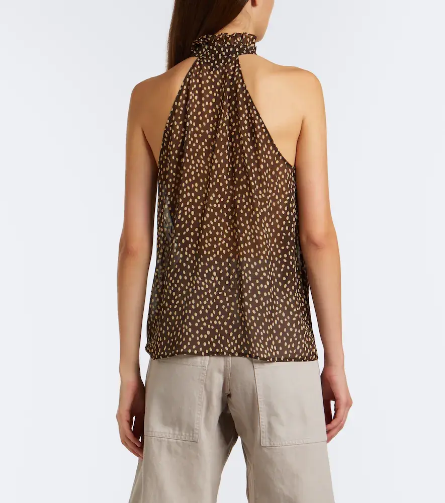Nili Lotan Daniella polka-dot halterneck silk top | Thumbnail 4 Nili Lotan Daniella polka-dot halterneck silk top | Thumbnail 4